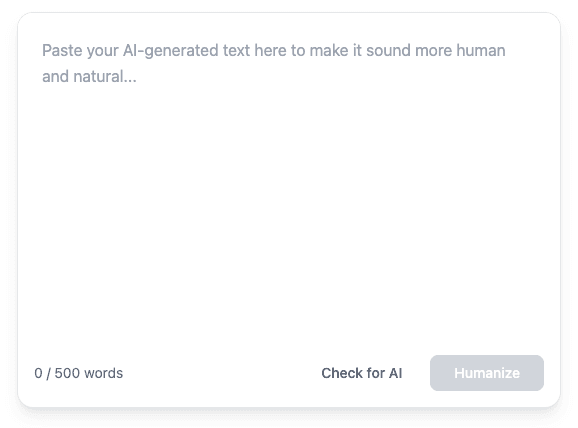 AI Humanizer Interface